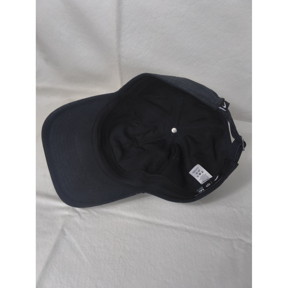 Nike Club Cap Black Adjustable Strapback Hat Embroidered Swoosh Unisex OSFA - Picture 5 of 6